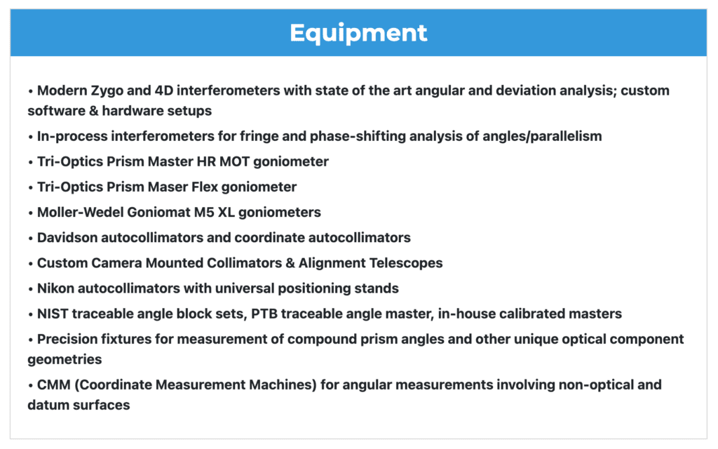 Precision angular measurement equipment.